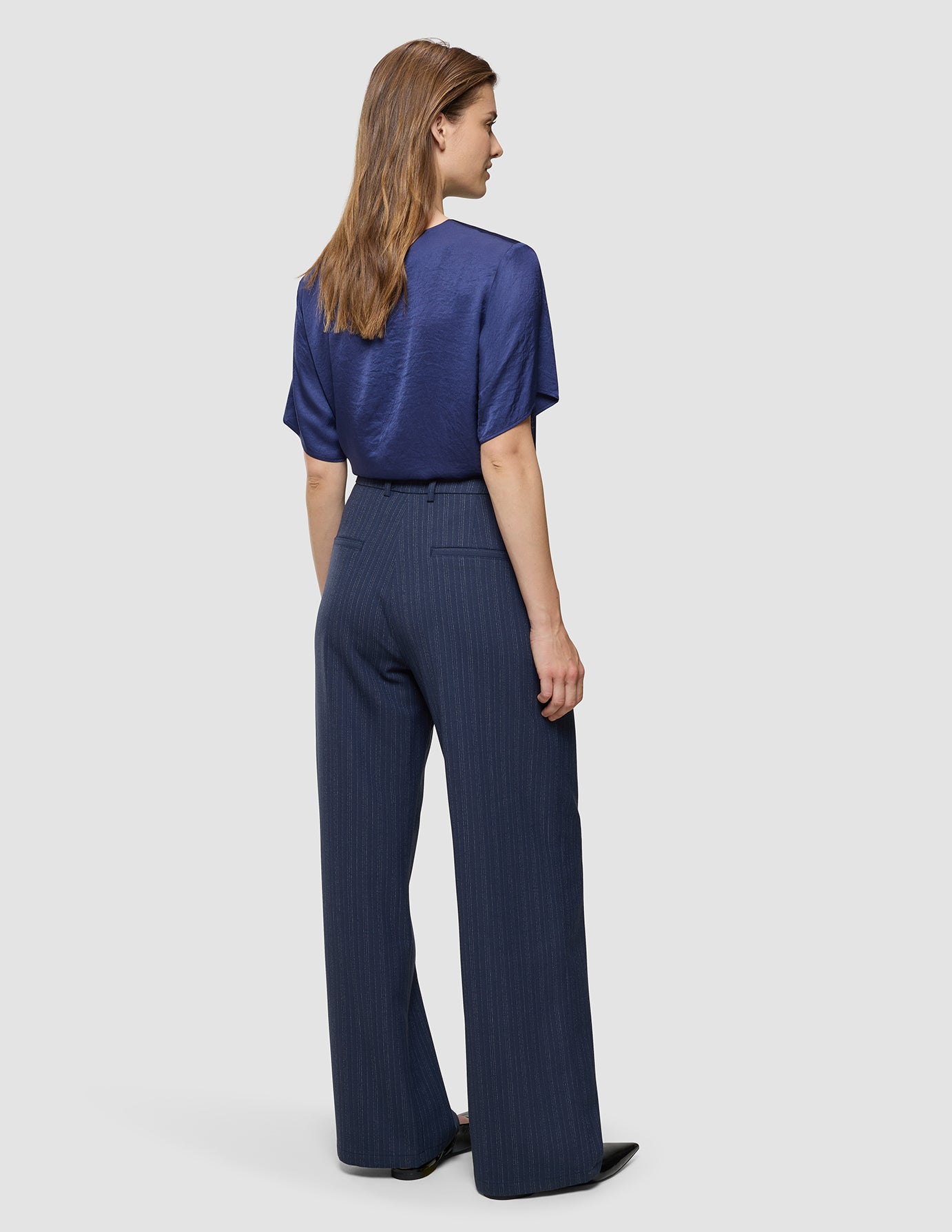 Women's Serene Pants Wide Marine Pinstripe